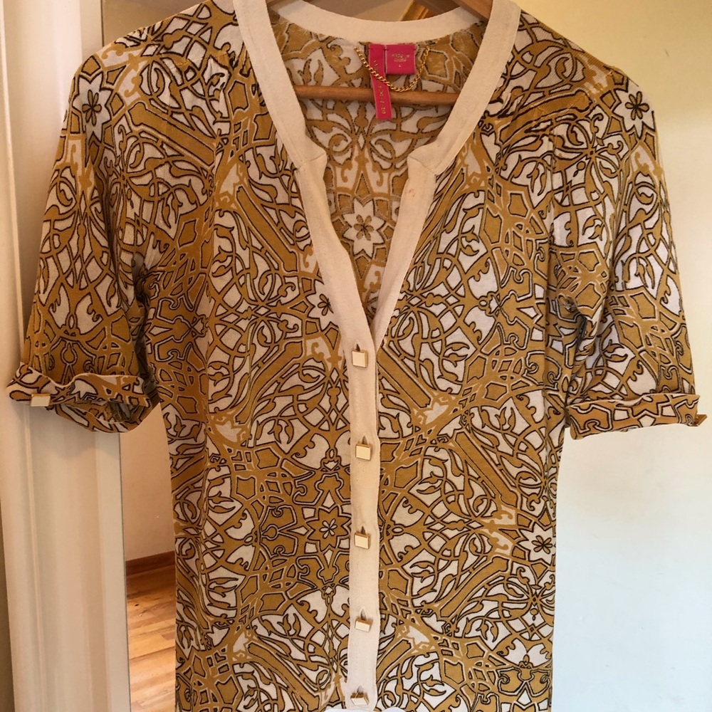 Sweater Yellow Button Up
